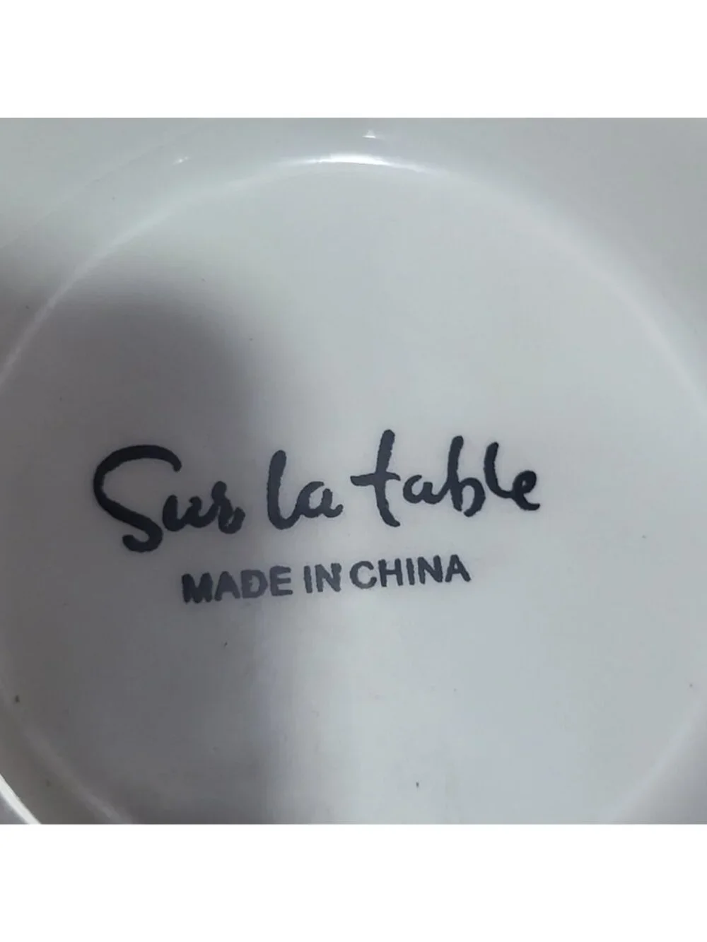 White Ceramic Sur La Table Dish Bowl Red Poppy Design